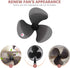 LIFKOME 16 Plastic Fan Blade Leaves, Universal Household Standing Fan Replacement Part with Nut Cover