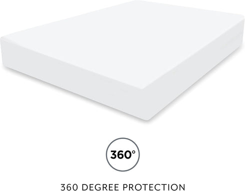 SensorPEDIC Complete 360 Degree Protection Waterproof Mattress Encasement, Bed Bug Blocking, Twin, White