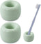 Airmoon Mini Ceramics Handmade Couple Toothbrush Holder Stand for Bathroom Vanity, Pack of 2