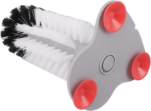 Bottle Cleaning Brush, Plastic Single Head Glass Washer with Suction Cup for Beer Cup, Long Leg Cup, Red Wine Glass