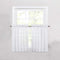 Cozynight White Sheer Tier Curtains, 36 Inch Length Linen Curtain Sheers for Kitchen, Bathroom, Cafe - 2 Panels