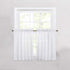 Cozynight White Sheer Tier Curtains, 36 Inch Length Linen Curtain Sheers for Kitchen, Bathroom, Cafe - 2 Panels