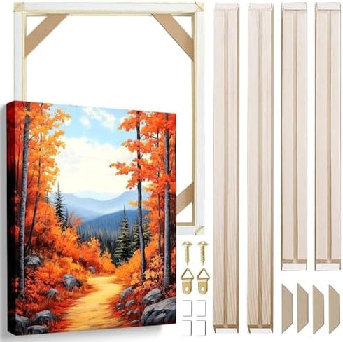 20x28 DIY Canvas Stretcher Bars, 1.25" Gallery Depth White Pine Wood Frame