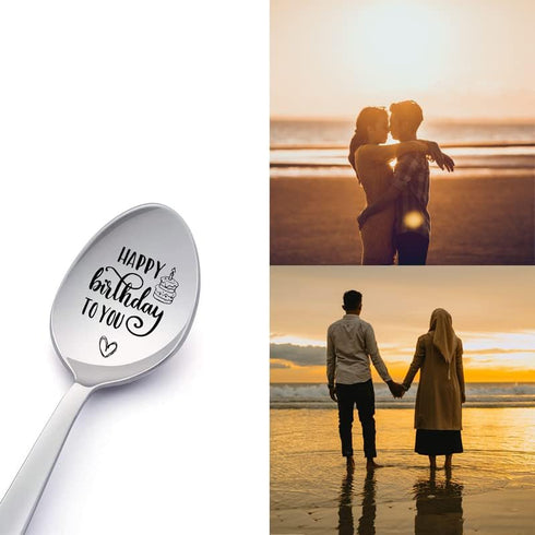 Birthday Gift Spoon for Women & Men - Happy Birthday to You Spoons for Coffee Lovers