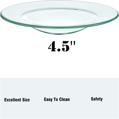 Replacement Oil Warmer Dish for Wax Melt Warmer, Bowl Plate Lid Tray for Aroma Therapy Lamp Electric Lamps