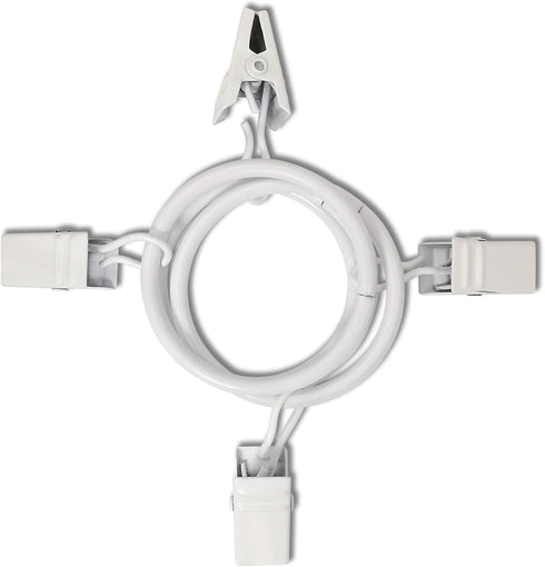 40 Pack Curtain Rings with Clips, Drapery Clips with Rings, 1.26 in Interior Diameter, Fits up to 1 in Curtain Rod,