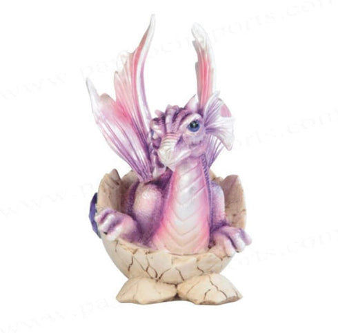 StealStreet SS-G-71468 Purple Baby Dragon Figurine in Eggshell with Gem, 5.5"