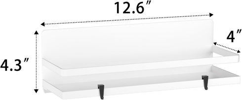 Magnetic Spice Rack, Moveable Magnetic Shelf Organizer for Kitchen, 4 Packs for Refrigerator and Microwave Storage