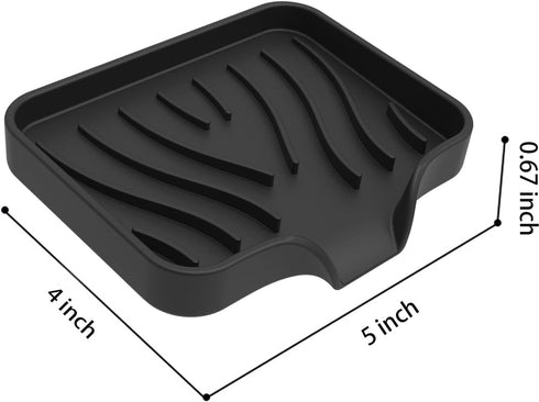 HFengQ 2 Pack Silicone Soap Dish with Drain, Bar Soap Holder for Shower,Bathroom and Kitchen Sink Organizer,Self