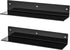 Sezanrpt 16 Inches Black Acrylic Wall Shelves 2 Pack, L Shape Floating