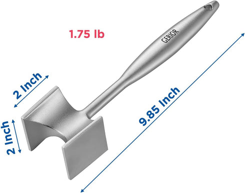 Hammer Solid Stainless Steel Meat Mallet Tenderizer Tool - Chicken Pounder Flattener, for Kitchen, Food, Cooking