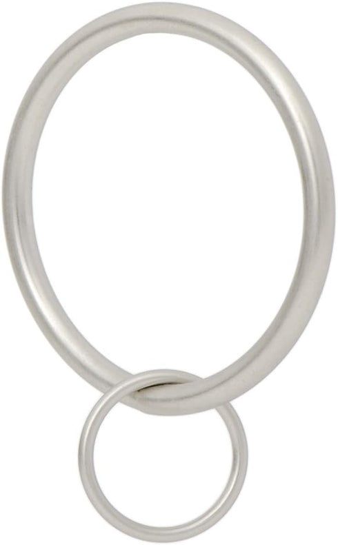 Ivilon Drapery Eyelet Curtain Rings - Set of 14 - 2" Ring Loop for Hook Pins - Satin Nickel