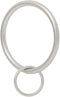Ivilon Drapery Eyelet Curtain Rings - Set of 14 - 2" Ring Loop for Hook Pins - Satin Nickel