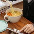 SOUJOY 2 Pack Noodle Bowl with Lid, 40 OZ Large Microwave Wheat Straw Soup Bowl with Phone Holder