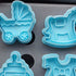 TinkSky Cute 3D Baby Shirt Bottle Pushchair Rocking Horse Shaped Cake Fondant Cookies Molds Set (Random Color)