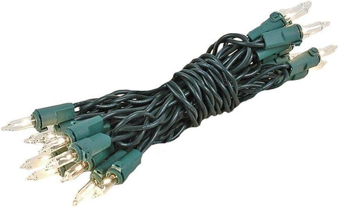 Novelty Lights 8.5 Feet 20 Bulb Clear Mini Light String, Green Wire, Non-Connectable