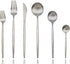 JASHII Luxury Flatware Set, 6-Pieces Elegant 18/10 Stainless Steel Silverware for Home Kitchen, Dishwasher Safe