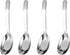 Asian Soup Spoons, Chinese Soup Spoons, Thick Heavy Stainless Steel Soup Spoons, Set of 4 Flat Square Spoon