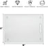 Tempered Glass Cutting Board for Kitchen Countertop, 16"x 12" Clear Board with Handle, Scratch & Heat Resistant