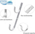 WWD POOL Aluminum Pole Hanger Set, Blue, 1-Pack (2 Hooks) for Telescoping Poles, Leaf Rakes, Skimmers, and Brushes