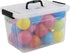 Plastic Bin with Lid - Mixed Size Latching Storage Box, 2 Packs, 6 Quart & 12 Quart