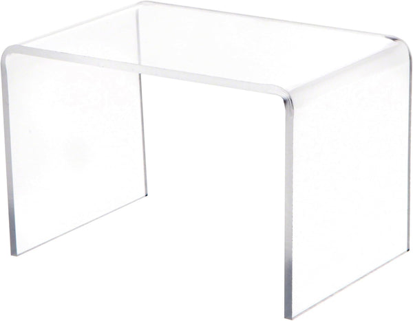 Plymor Clear Acrylic Rectangular Display Riser, 3" H x 4.5" W x 3" D (1/8" thick)