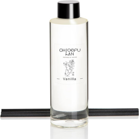 Chloefu LAN Vanilla Reéd Diffuser Refill 7.05 oz - Fresh & Long Lasting Fragrance, Best for Gifts,Aromatherapy, SPA and Home, 0% Alcohol