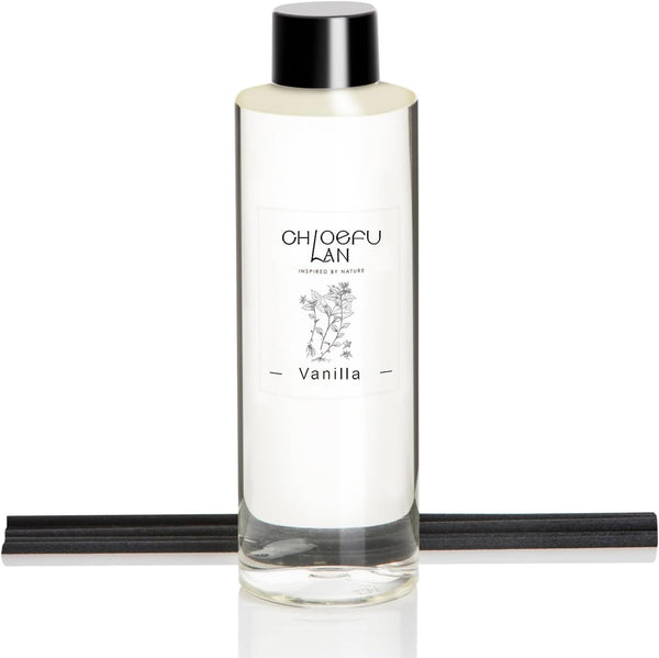 Chloefu LAN Vanilla Reéd Diffuser Refill 7.05 oz - Fresh & Long Lasting Fragrance, Best for Gifts,Aromatherapy, SPA and Home, 0% Alcohol