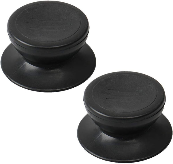 uxcell 2pcs Lid Knobs for Pans Pots - Heat Resistant Plastic Knob Handle for Kitchen Bakeware (Black)