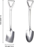 10Pcs Reusable Shovel Spoons, Stainless Steel Dessert Spoons for Coffee, Tea, Ice Cream, Fruit, Sugar, Cake