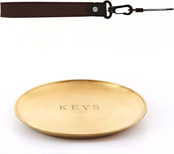 Key Bowl and Keychain Set - Decorative Bowl for Entryway Table, Jewelry Dish, Car Key Plate, Key Tray for Keys