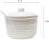 MaoYaMao 17oz(White) Ceramic Bacon Grease Container with Stainless Steel Strainer,Cooking Oil Storage Can