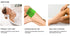 HMI 8 pcs Asian Exfoliating Bath Washcloth - Red & Green