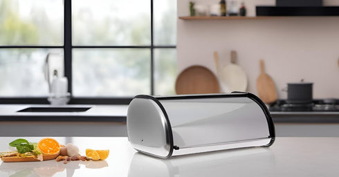 16.5x10x8 HOME IT Stainless Steel Bread Box for kitchen, bread bin, bread storage Bread holder