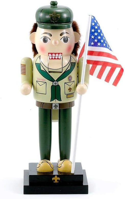 Kurt Adler 12.5" Nutcracker - Wooden Boy Scout