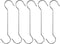 Maydahui 5 PCS Extra Long 16 inch S Shaped Hooks, Stainless Steel Large Size Silver Hanger