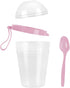 IDOBY 20 Oz Cups(Set 4) Overnight Oats Containers With Lids & Spoon, Meal Prep Yogurt Containers, Parfait Cups