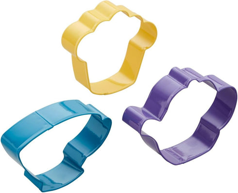 Wilton 3-Piece Tea Party Colored Metal Cutter Set