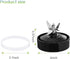 (Pack of 2) 7 Fins Extractor Blade Assembly with Rubber Gasket - Compatible with Nutri Ninja Blenders Auto iQ