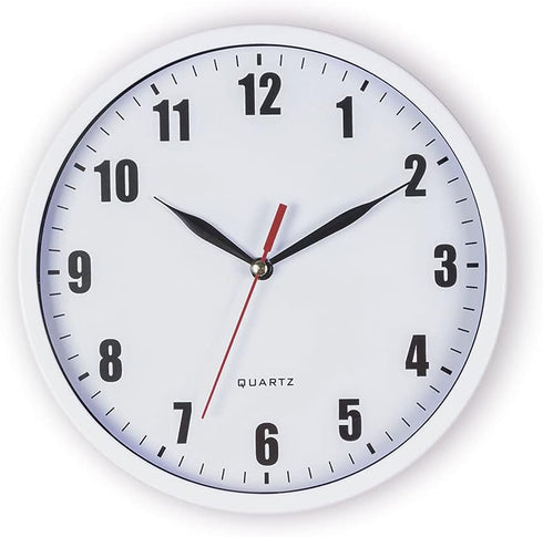 SAC SMARTEN ARTS 8" Silent Quartz Wall Clock, Non-Ticking Digital Clock