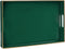 MAONAME Dark Green Decorative Tray, Serving Tray with Handles, Plastic Trays for