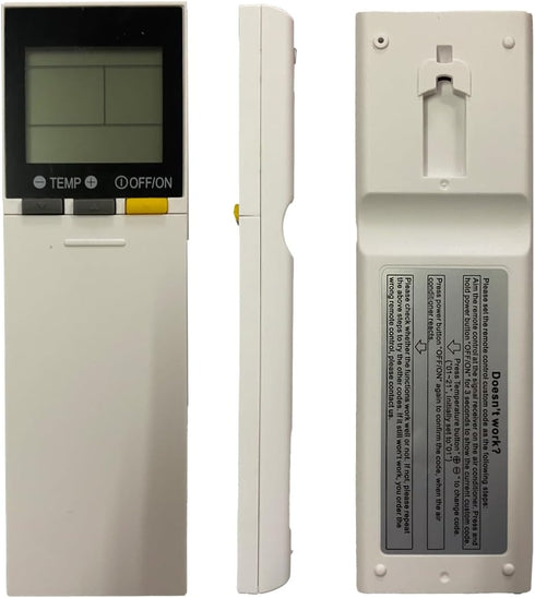 Replacement Remote Control for Mitsubishi Electric AC Air Conditioner - Compatible with MSZ-EF09NAS-U1, MSZ-EF15NAS-U1,