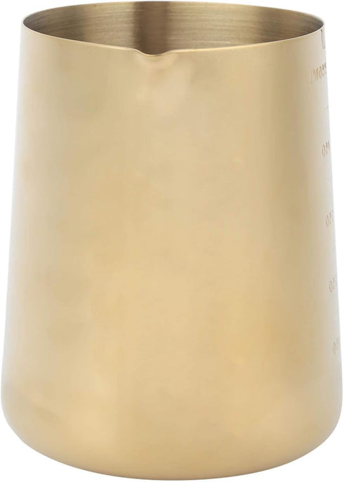 Thickened Gold Stainless Steel Coffee Milk Frothing Cup Pitcher Jug with Scale, 2#