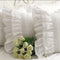 Shabby Vintage White Embroidery Lace & Ruffle Pillowcase Pillow Sham
