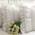 Shabby Vintage White Embroidery Lace & Ruffle Pillowcase Pillow Sham