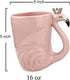 16 oz Cute Pink Coffee Mug Ceramic Flamingo Gift, Unique Cups for Women, Funny Coffee Cup, Decorative Animal Decor