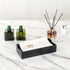 15.8 7.9 Inch 50 Luxenap X Linen-Feel Guest Towels, Lettered Hand Towels - Gold Letter 'R', Sans Serif Font, White