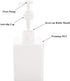 Okllen 12 Pack 16 Oz Plastic Pump Bottles, Empty Refillable Liquid Soap Dispenser for Shampoo, Lotion, Cleaning
