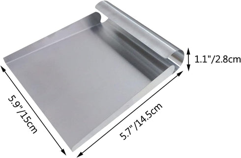 Stainless Steel Food Scooper, Food Mover Spatula, Cutting-board Scraper, Dough Cutter Tool, 5.9"