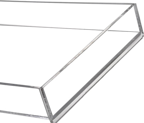 Peohud 3 Pack Acrylic Bathroom Trays, Clear Vanity Tray for Decorative Countertop Organizer, 12 x 5.1 x 1.2 Inches